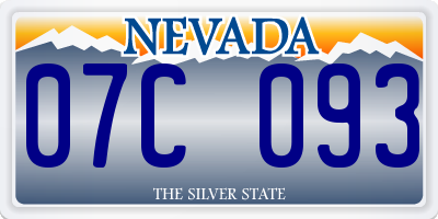 NV license plate 07C093