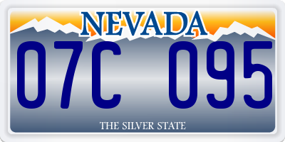 NV license plate 07C095