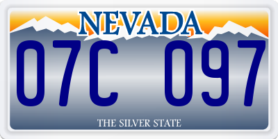NV license plate 07C097
