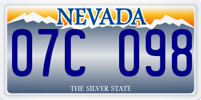 NV license plate 07C098