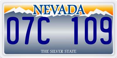 NV license plate 07C109