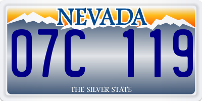 NV license plate 07C119
