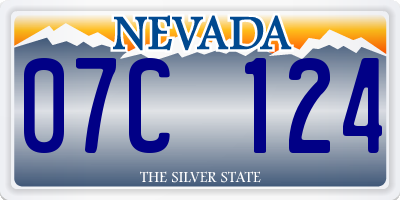 NV license plate 07C124