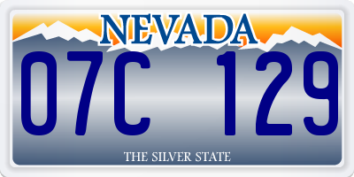 NV license plate 07C129