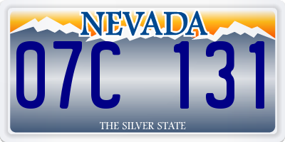 NV license plate 07C131