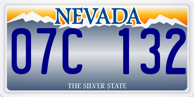NV license plate 07C132