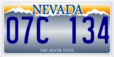 NV license plate 07C134
