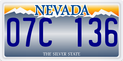 NV license plate 07C136