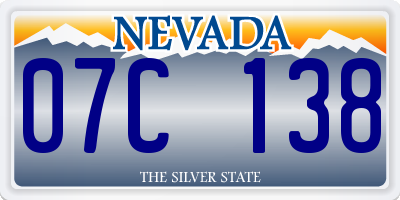 NV license plate 07C138