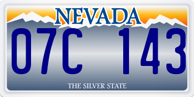 NV license plate 07C143