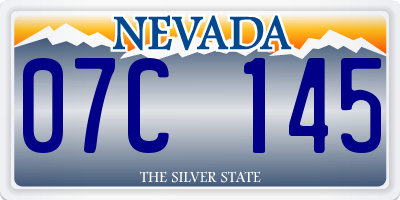 NV license plate 07C145