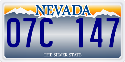 NV license plate 07C147