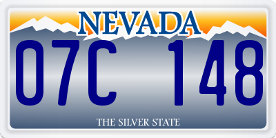 NV license plate 07C148