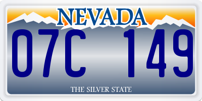 NV license plate 07C149