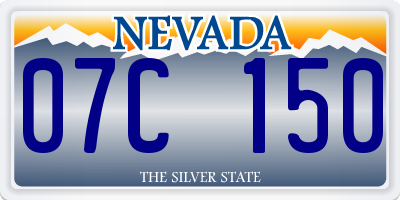 NV license plate 07C150