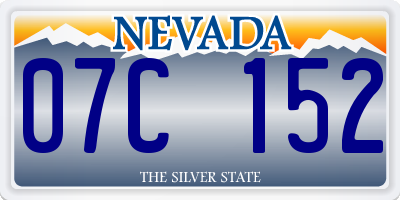 NV license plate 07C152