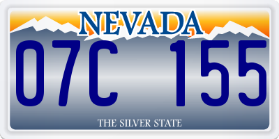 NV license plate 07C155