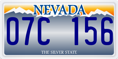 NV license plate 07C156