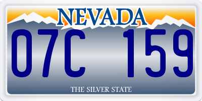 NV license plate 07C159