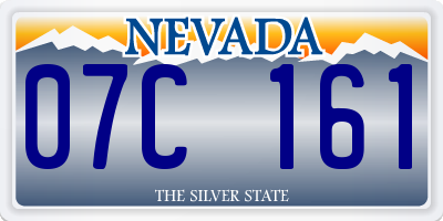 NV license plate 07C161