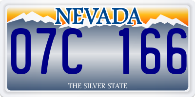 NV license plate 07C166