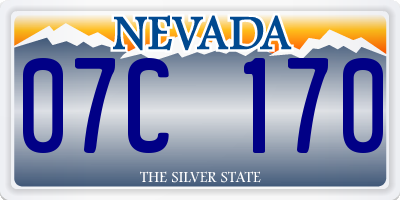 NV license plate 07C170