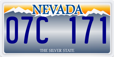 NV license plate 07C171