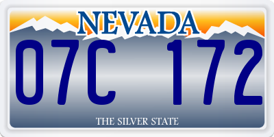 NV license plate 07C172