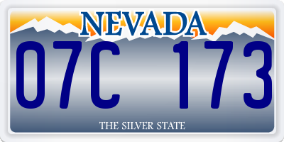 NV license plate 07C173