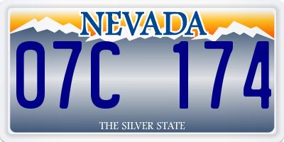 NV license plate 07C174