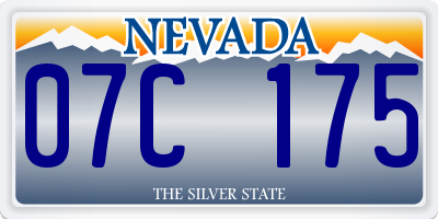 NV license plate 07C175