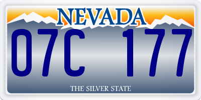 NV license plate 07C177