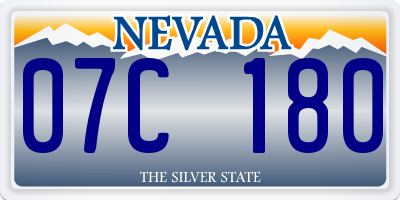 NV license plate 07C180
