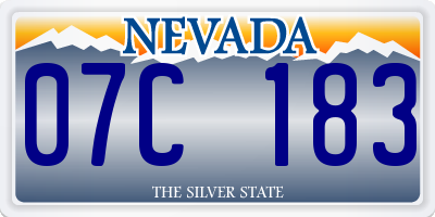 NV license plate 07C183