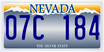 NV license plate 07C184