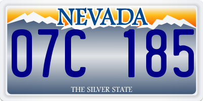 NV license plate 07C185