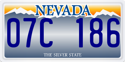 NV license plate 07C186