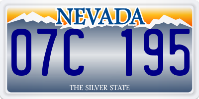 NV license plate 07C195