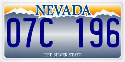 NV license plate 07C196