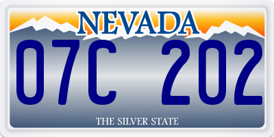 NV license plate 07C202