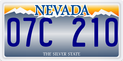 NV license plate 07C210