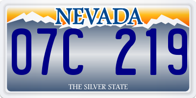 NV license plate 07C219