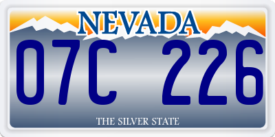 NV license plate 07C226