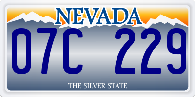 NV license plate 07C229