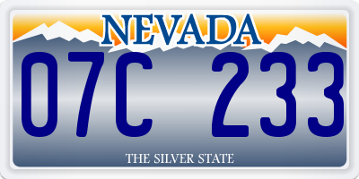 NV license plate 07C233