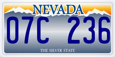 NV license plate 07C236