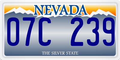 NV license plate 07C239