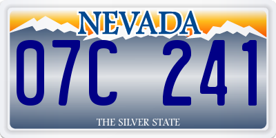 NV license plate 07C241