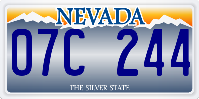 NV license plate 07C244