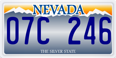 NV license plate 07C246